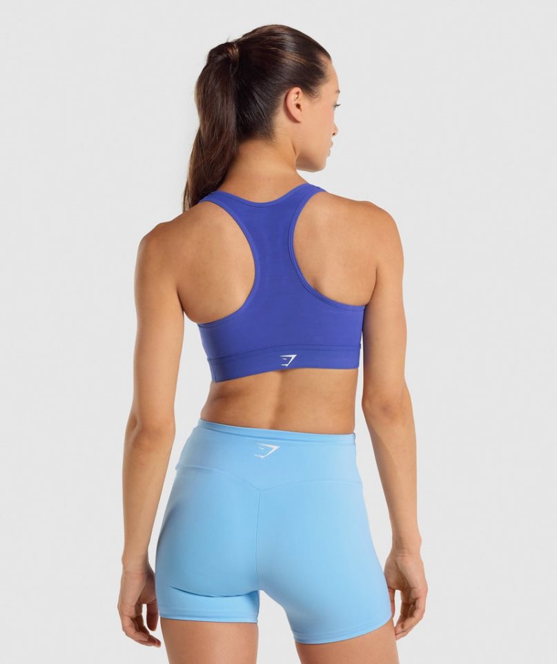 Women's Gymshark Lightweight High Support Sports Bra Blue | CA 671ND3